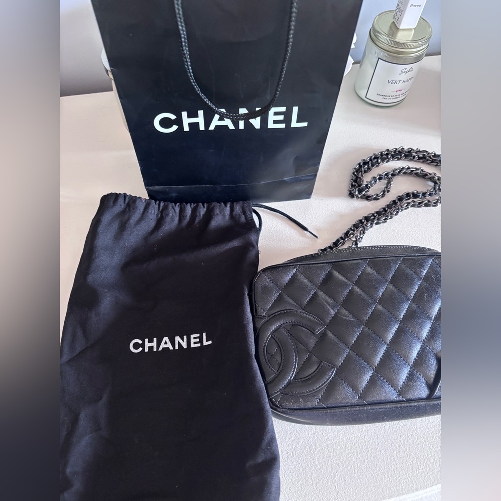 Chanel Cambon pochette Black Quilted Women's Bag
